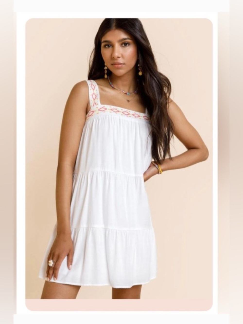 Blue Rain Francesca’s Anna white dress